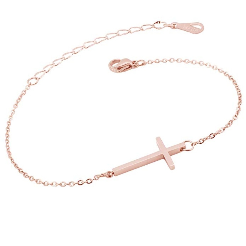 ❤️4 for $20 Sale❤️  Rose gold Cross bracelet